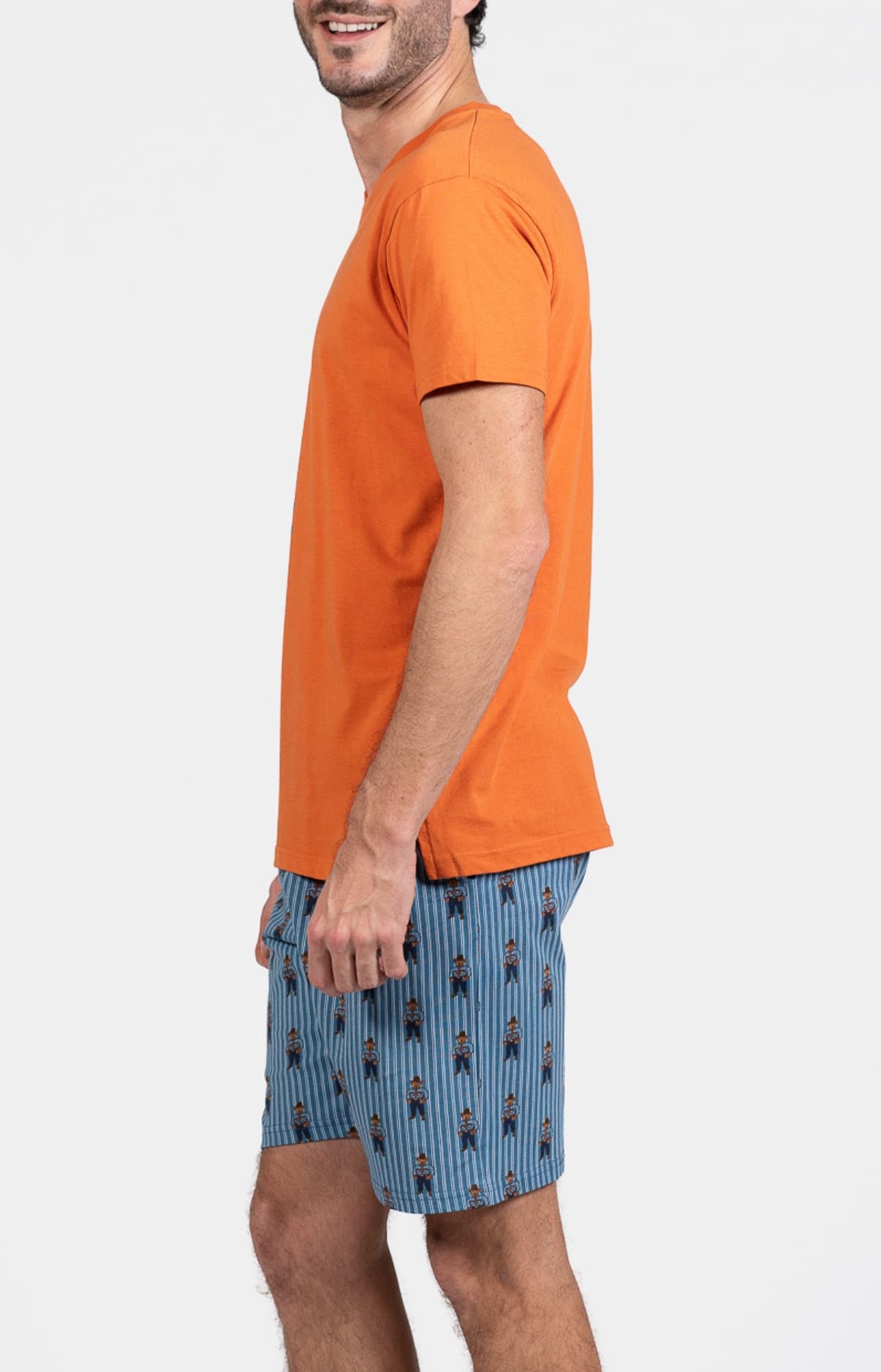 Pyjashort Homme cowboy Acier 5