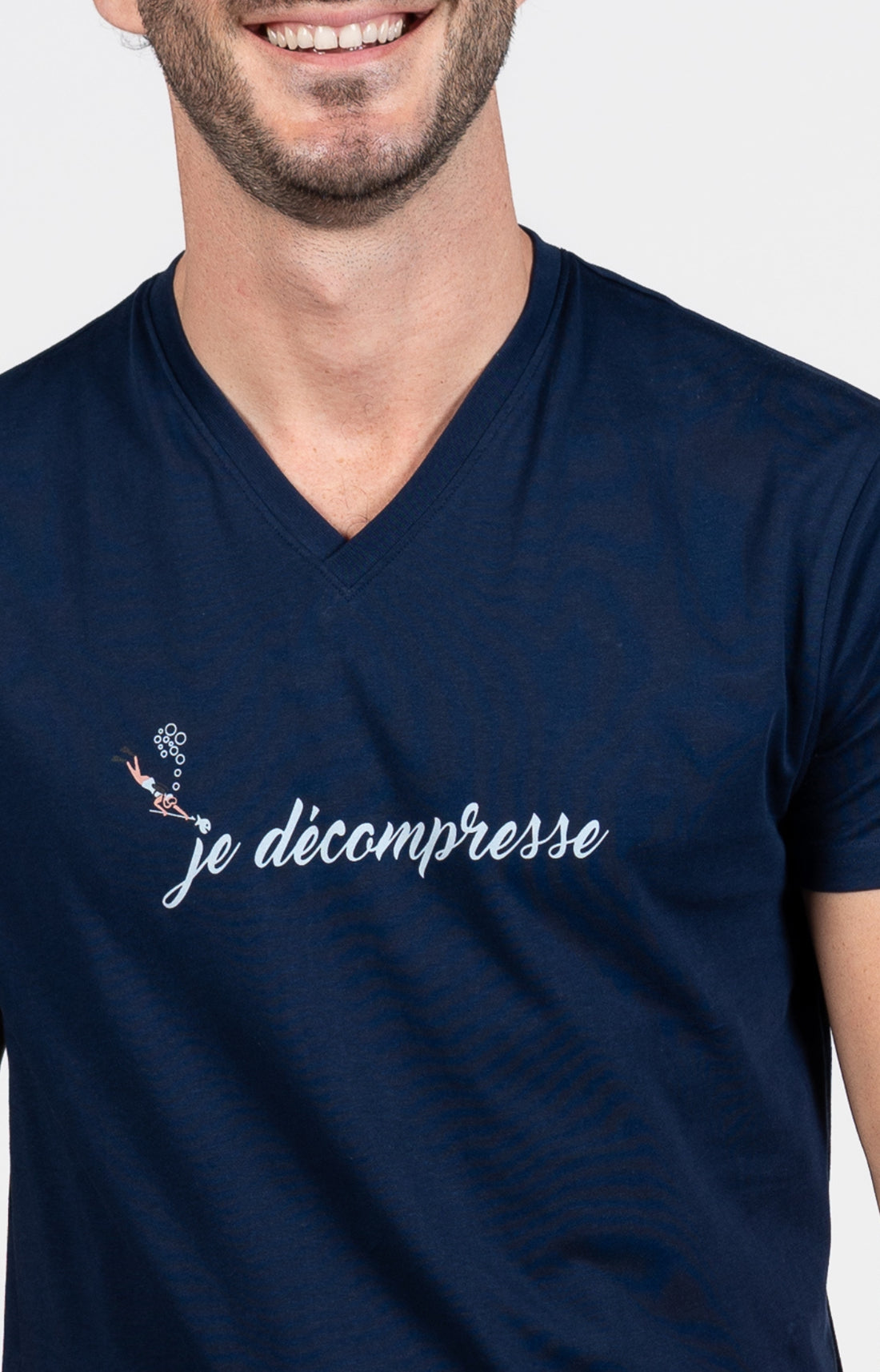 Pyjashort Plongeur Marine Homme 2