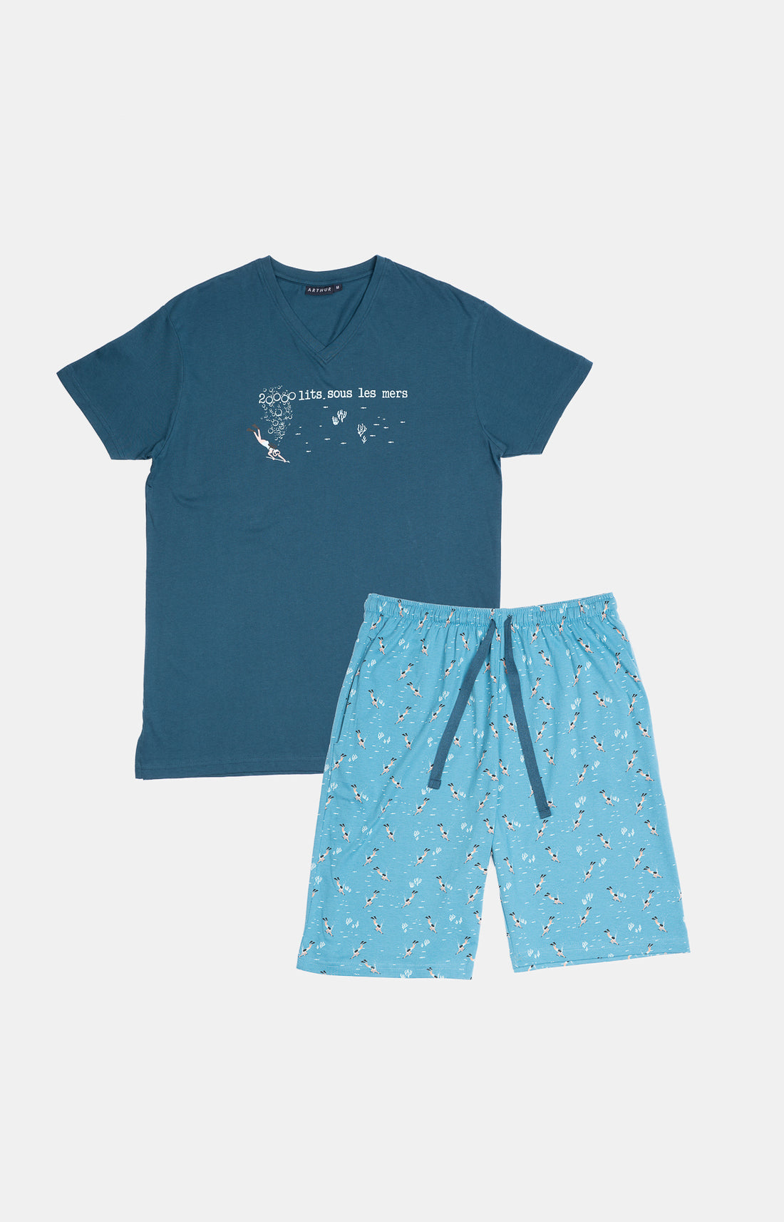 Pyjashort Plongeur Bleu Homme 3