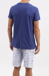 Pyjama Homme Mode vacances ON Imprimé rayures et illustrations vacances 4