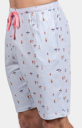 Pyjashort Homme Surf Bleu et Rose 4
