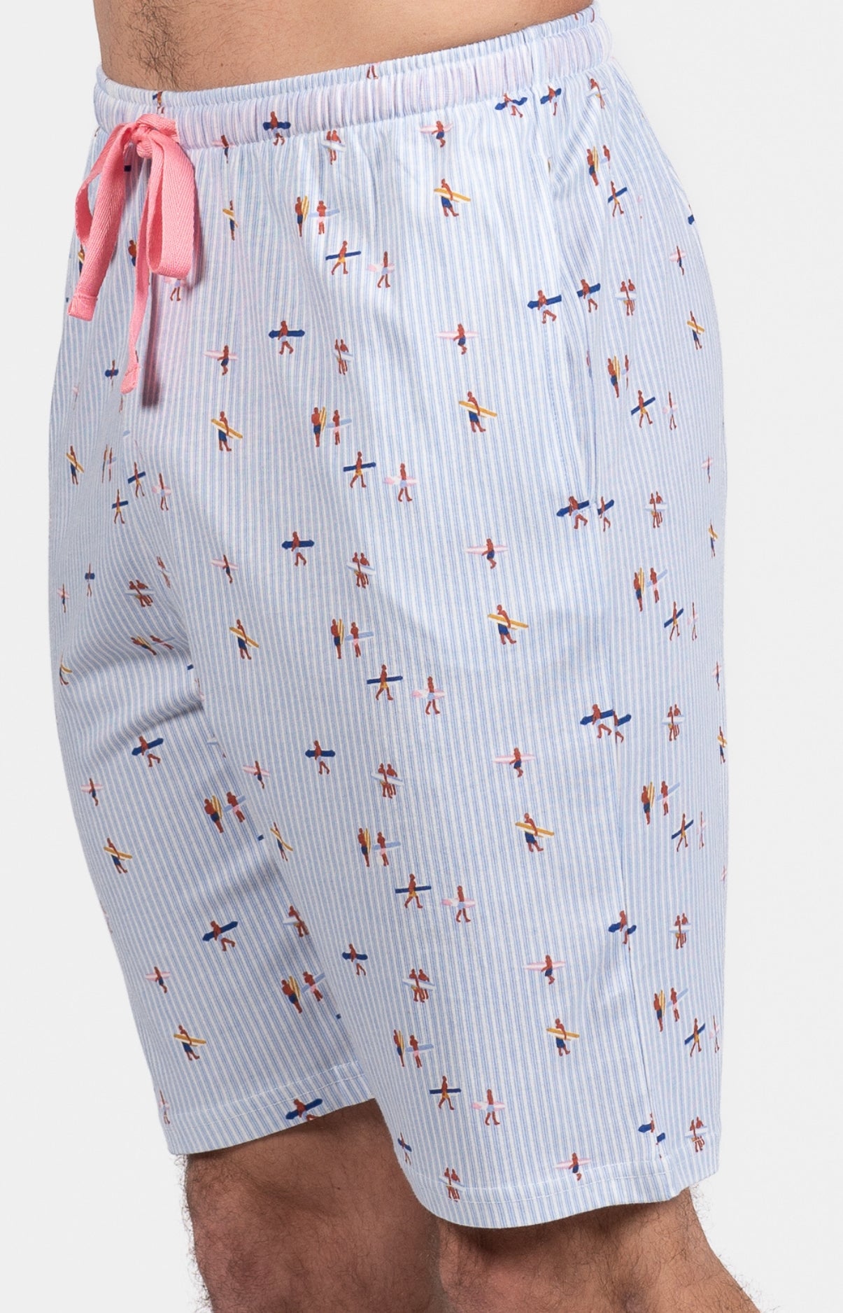 Pyjashort Homme Surf Bleu et Rose 4