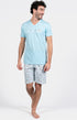 Pyjashort Homme Surf Bleu et Rose 7