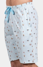 Pyjashort Homme Surf Bleu et Rose 4