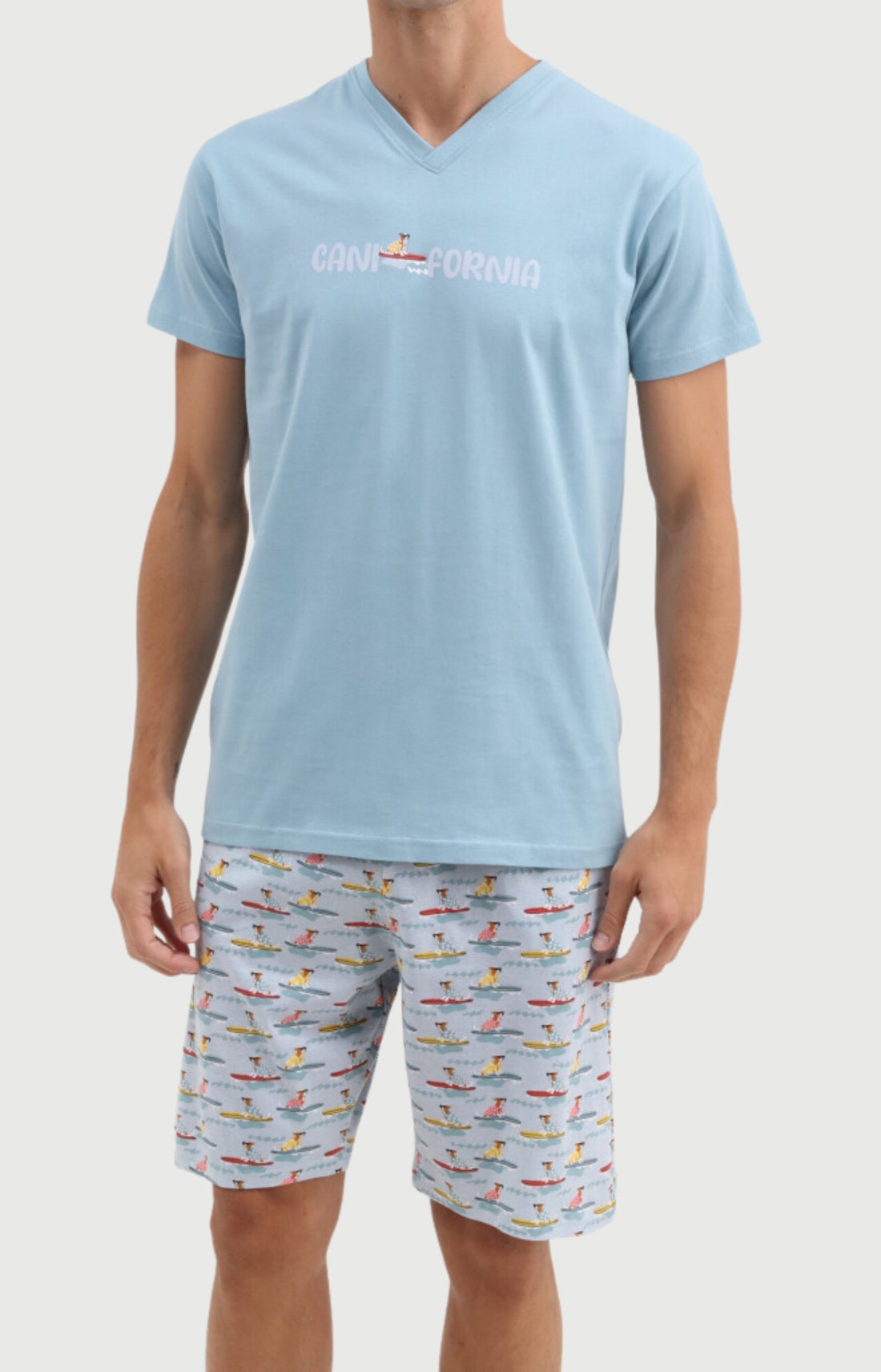 Pyjashort Homme Canifornia en jersey de coton léger 1