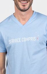 Pyjashort Homme Service Compris Bleu 2