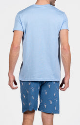 Pyjashort Homme Service Compris Bleu 6