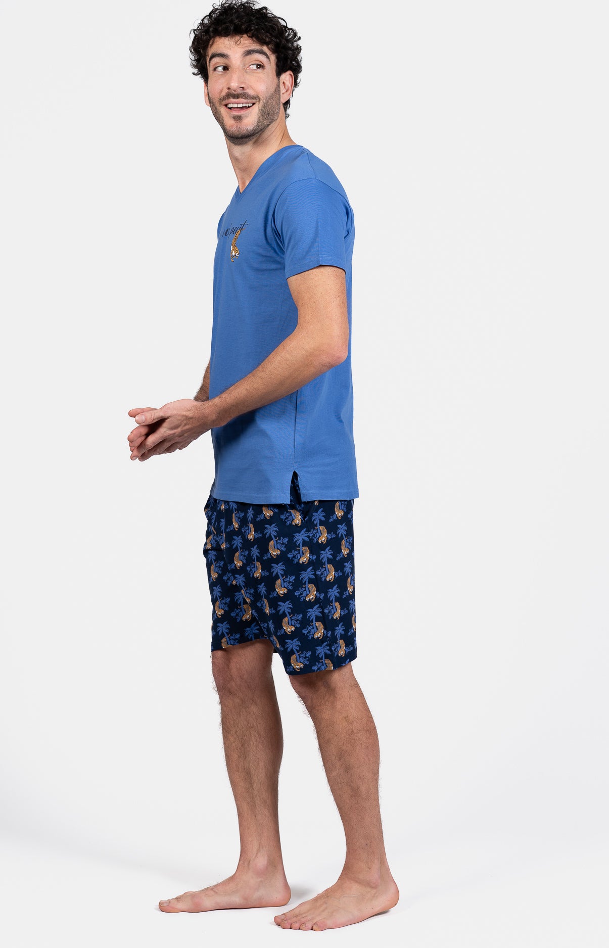 Pyjashort Tigre Bleu Homme 5