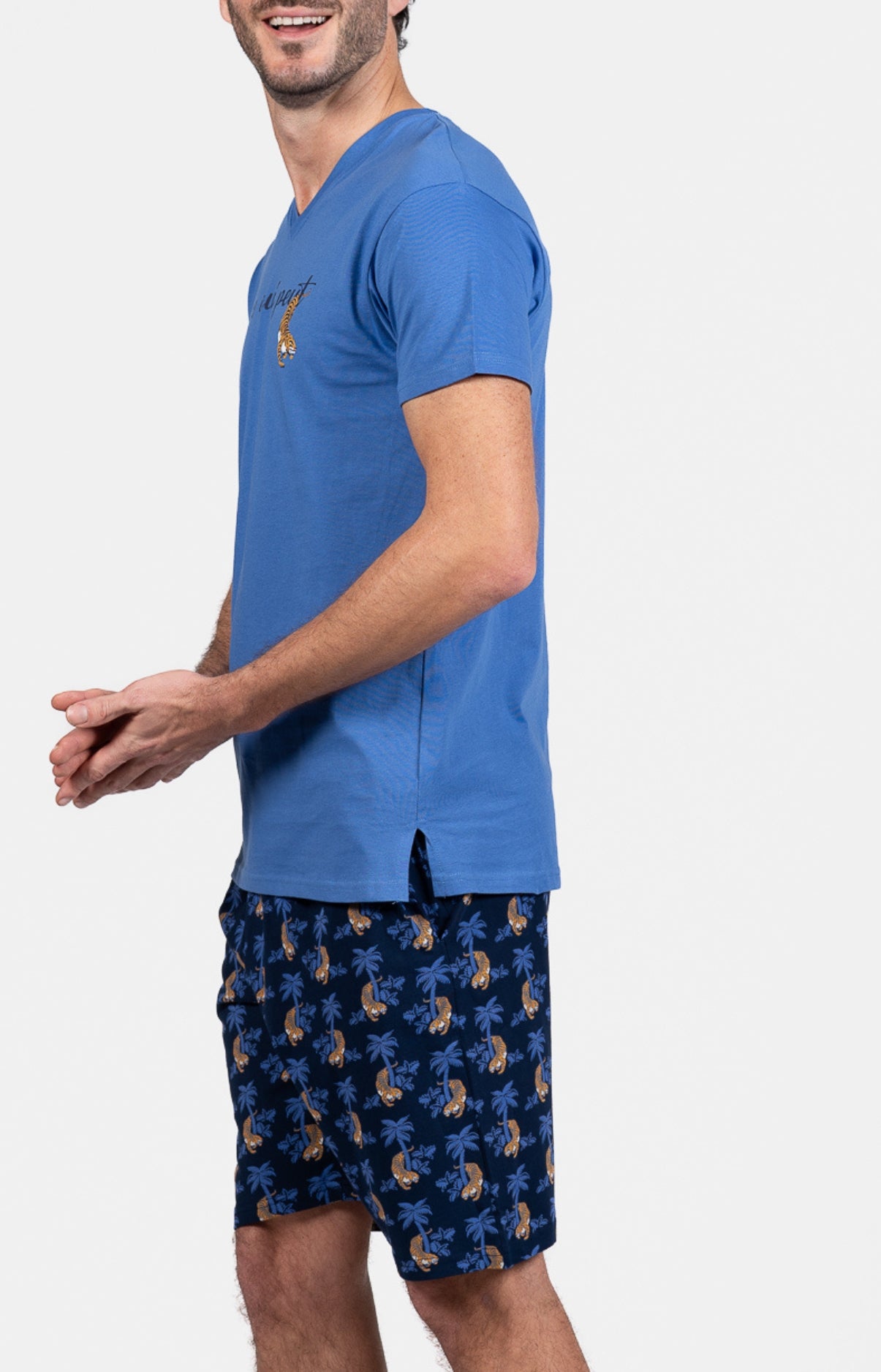 Pyjashort Tigre Bleu Homme 5
