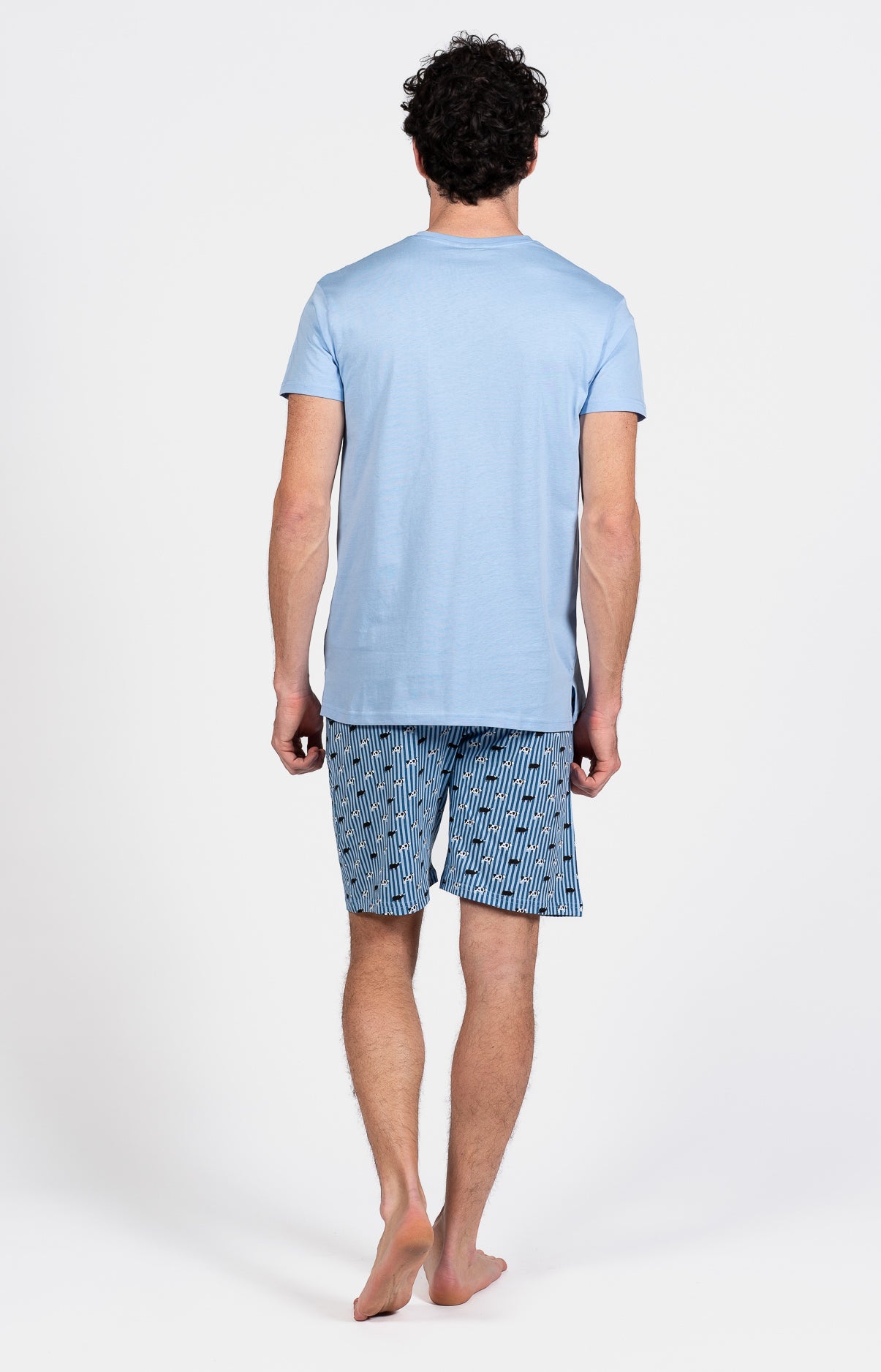 Pyjashort Homme Vache Bleu 6