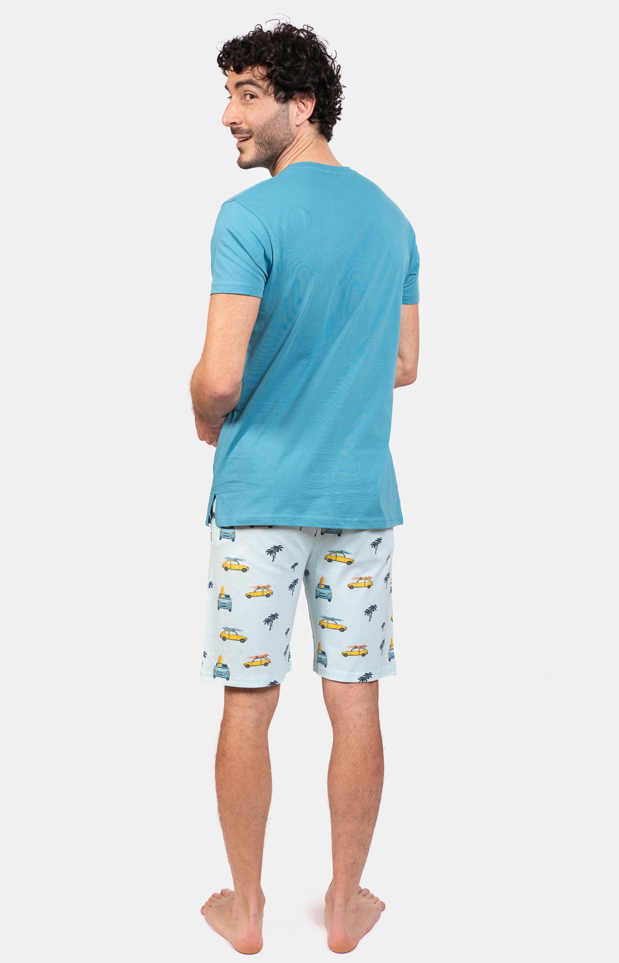 Pyjashort Voiture Bleu Homme 6