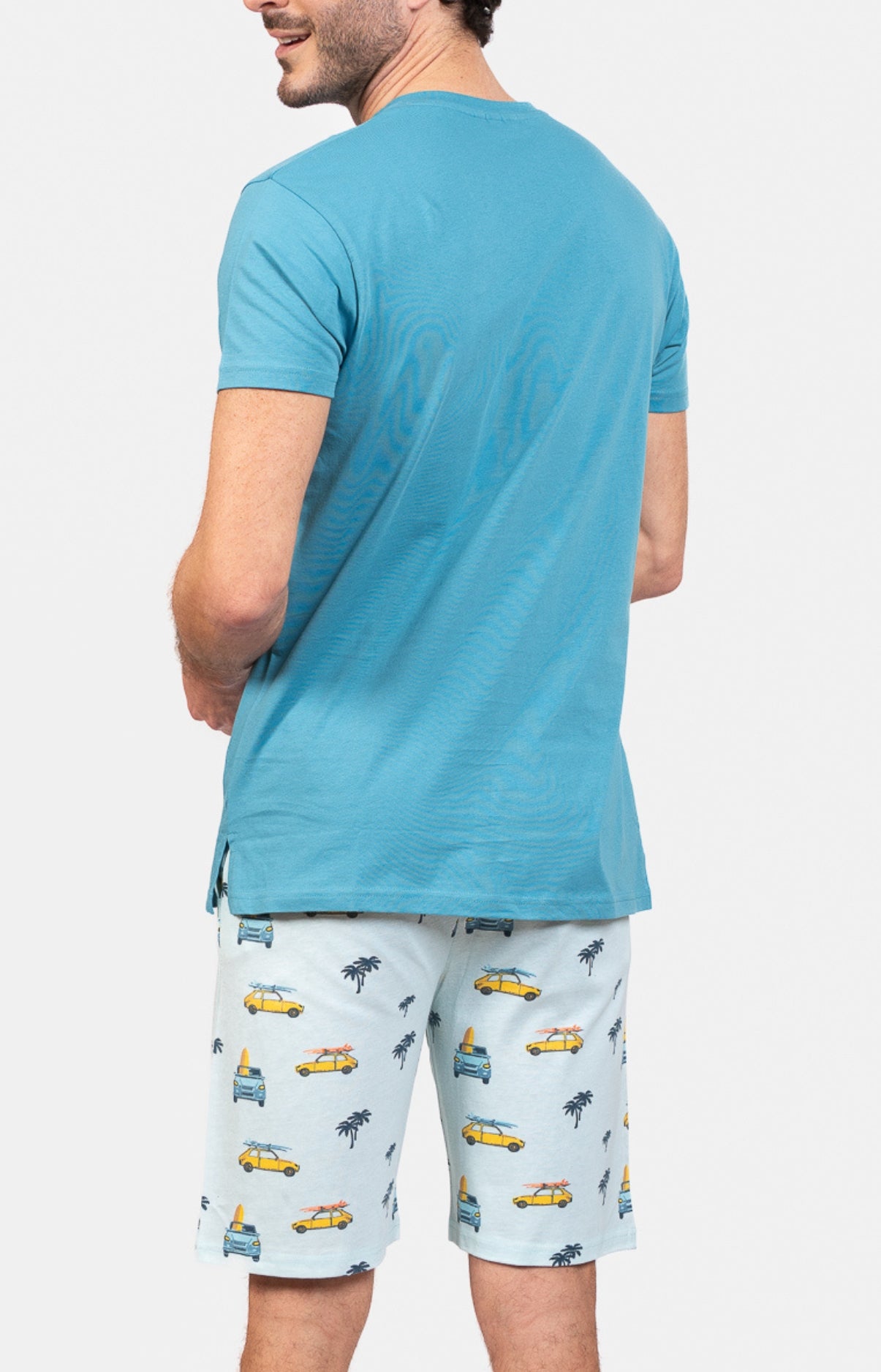 Pyjashort Voiture Bleu Homme 6