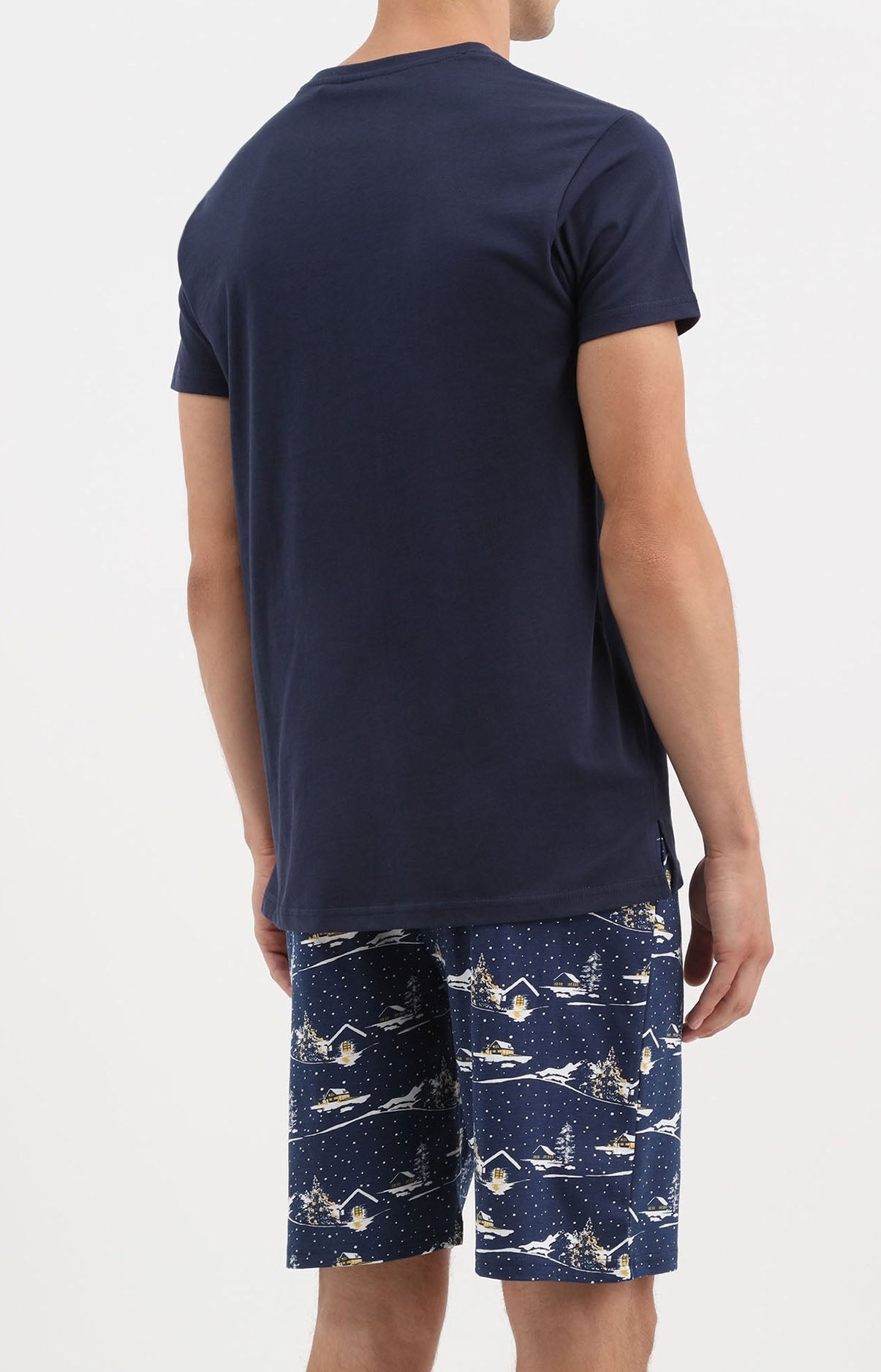 Pyjashort Après ski bleu marine homme 3