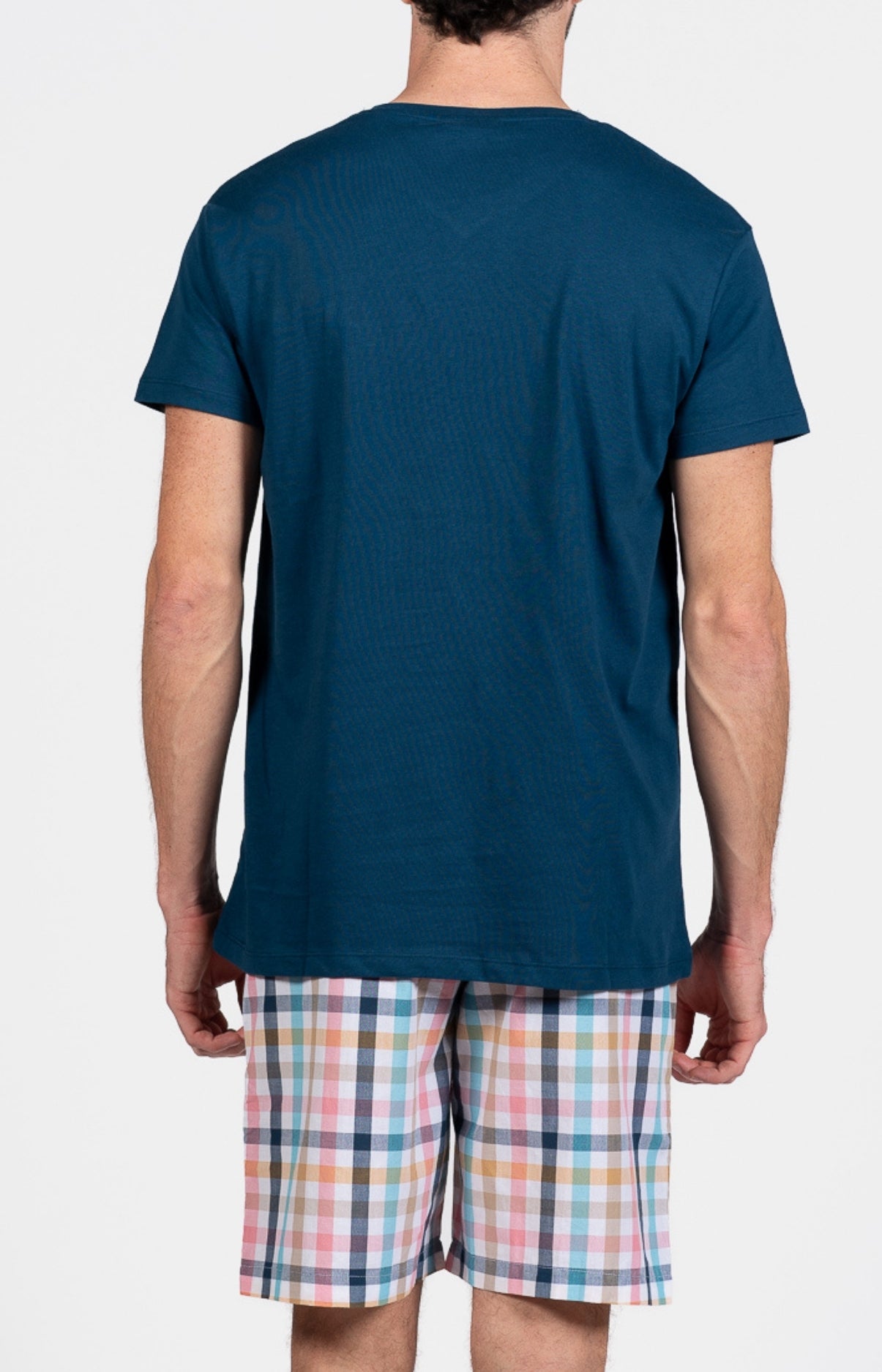 Pyjashort Homme Criston Rose et Bleu 6