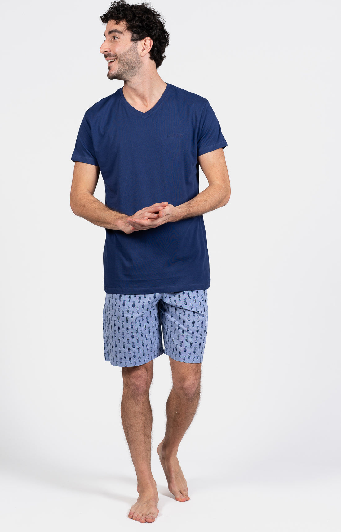 Pyjashort Homme Fish Marine 1