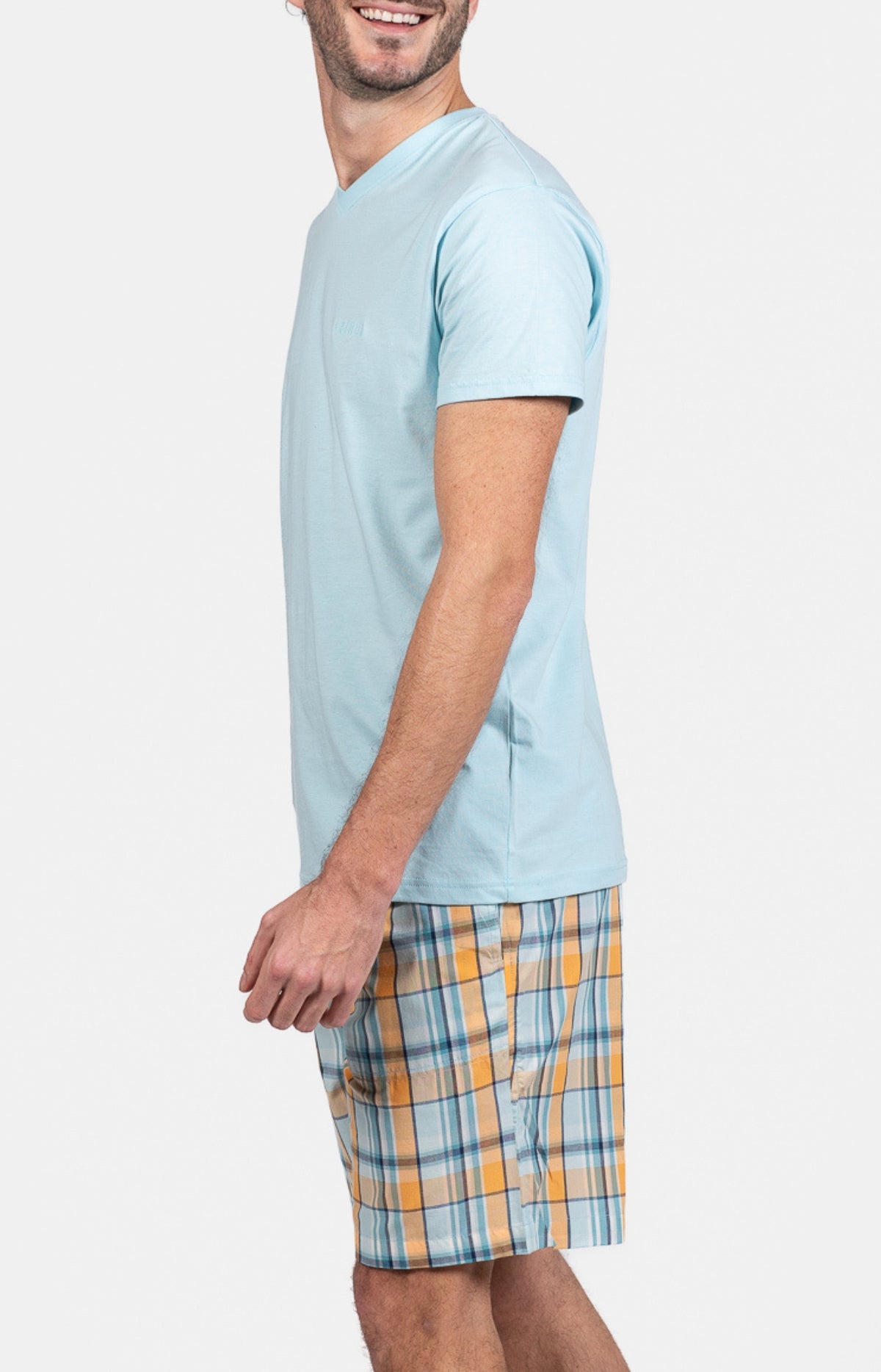 Pyjashort Homme Joho Jaune et Bleu 5