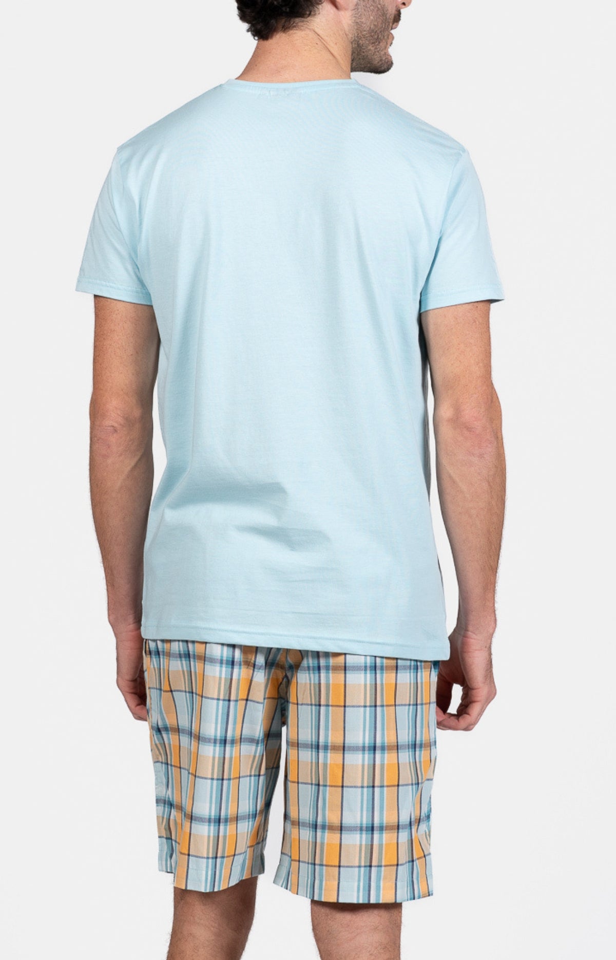 Pyjashort Homme Joho Jaune et Bleu 6