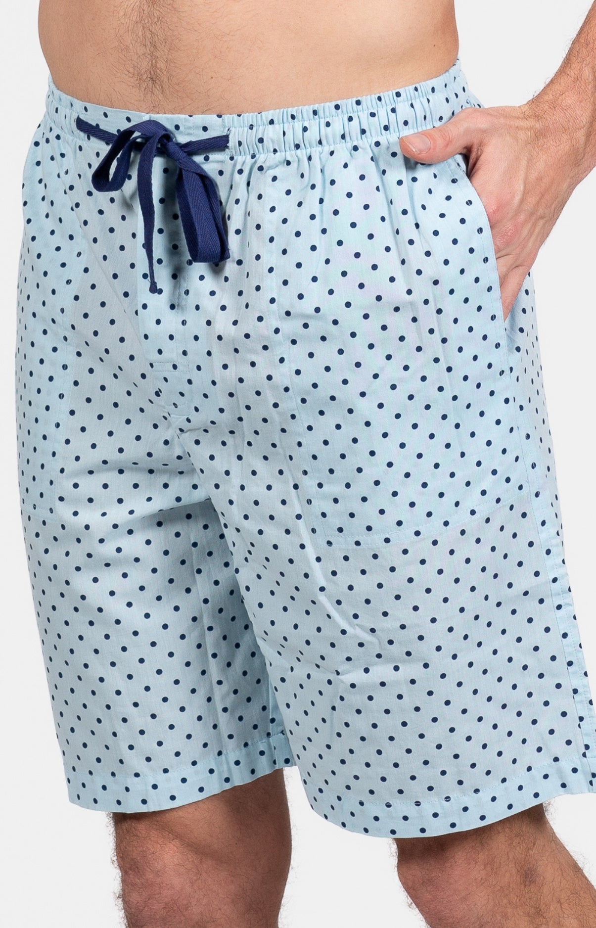 Pyjashort Homme Pois Marine et Bleu 4