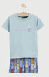 Pyjashort Enfant Ananas du volant en jersey de coton léger 1