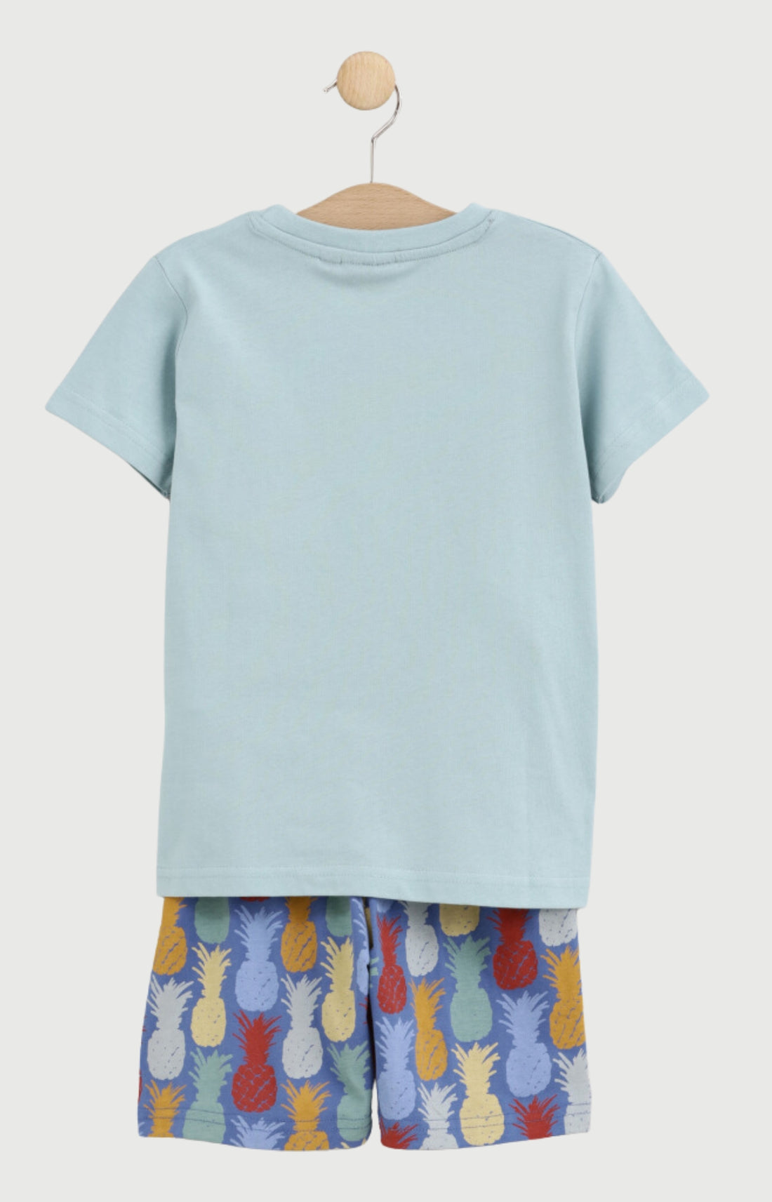 Pyjashort Enfant Ananas du volant en jersey de coton léger 2