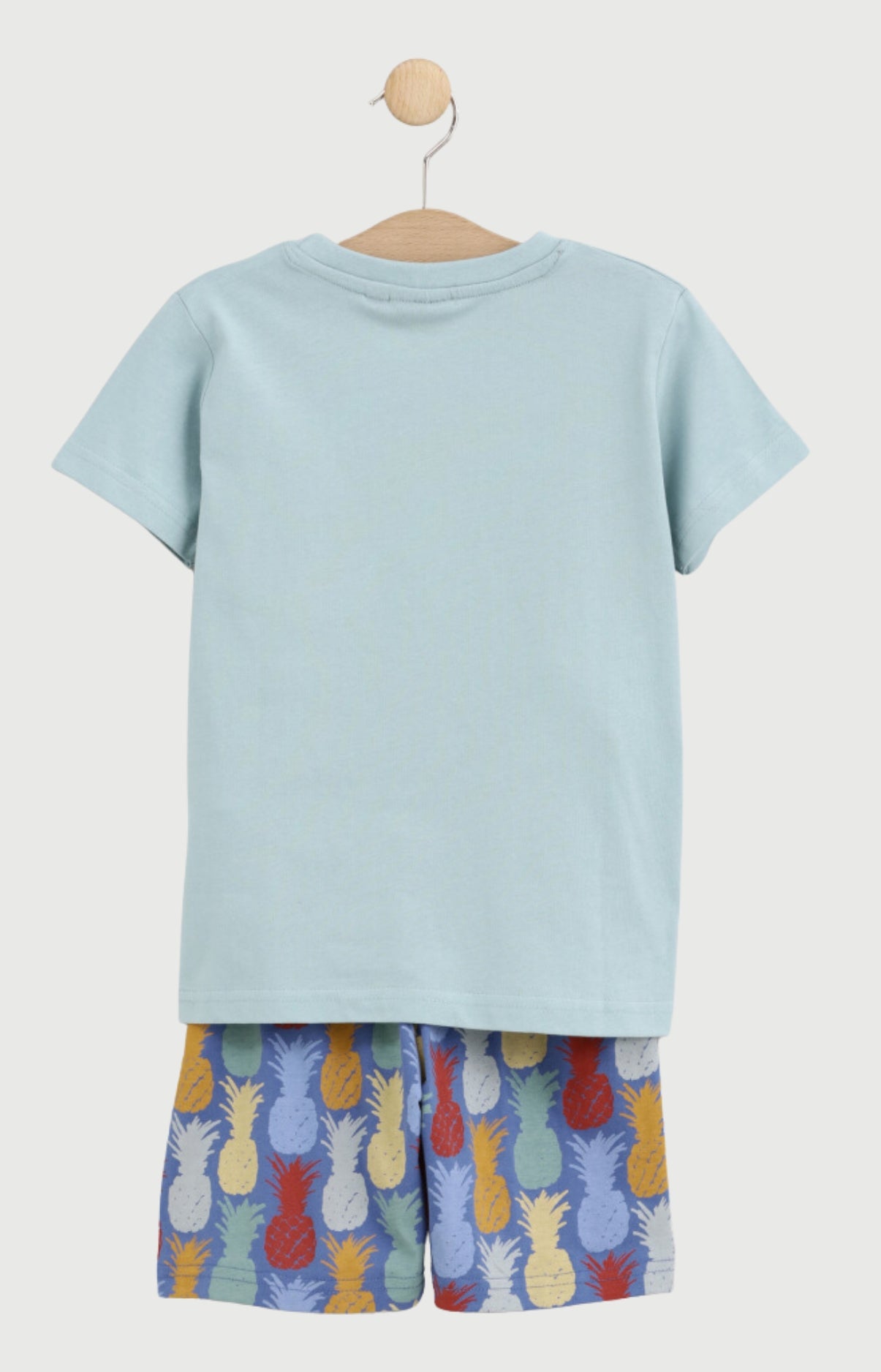 Pyjashort Enfant Ananas du volant en jersey de coton léger 2