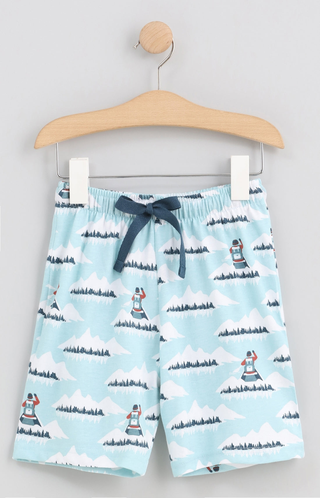 Pyjama short enfant mixte canoé bleu canard 2