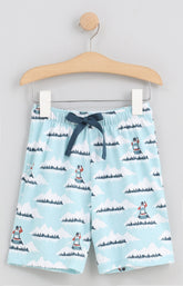 Pyjama short enfant mixte canoé bleu canard 2
