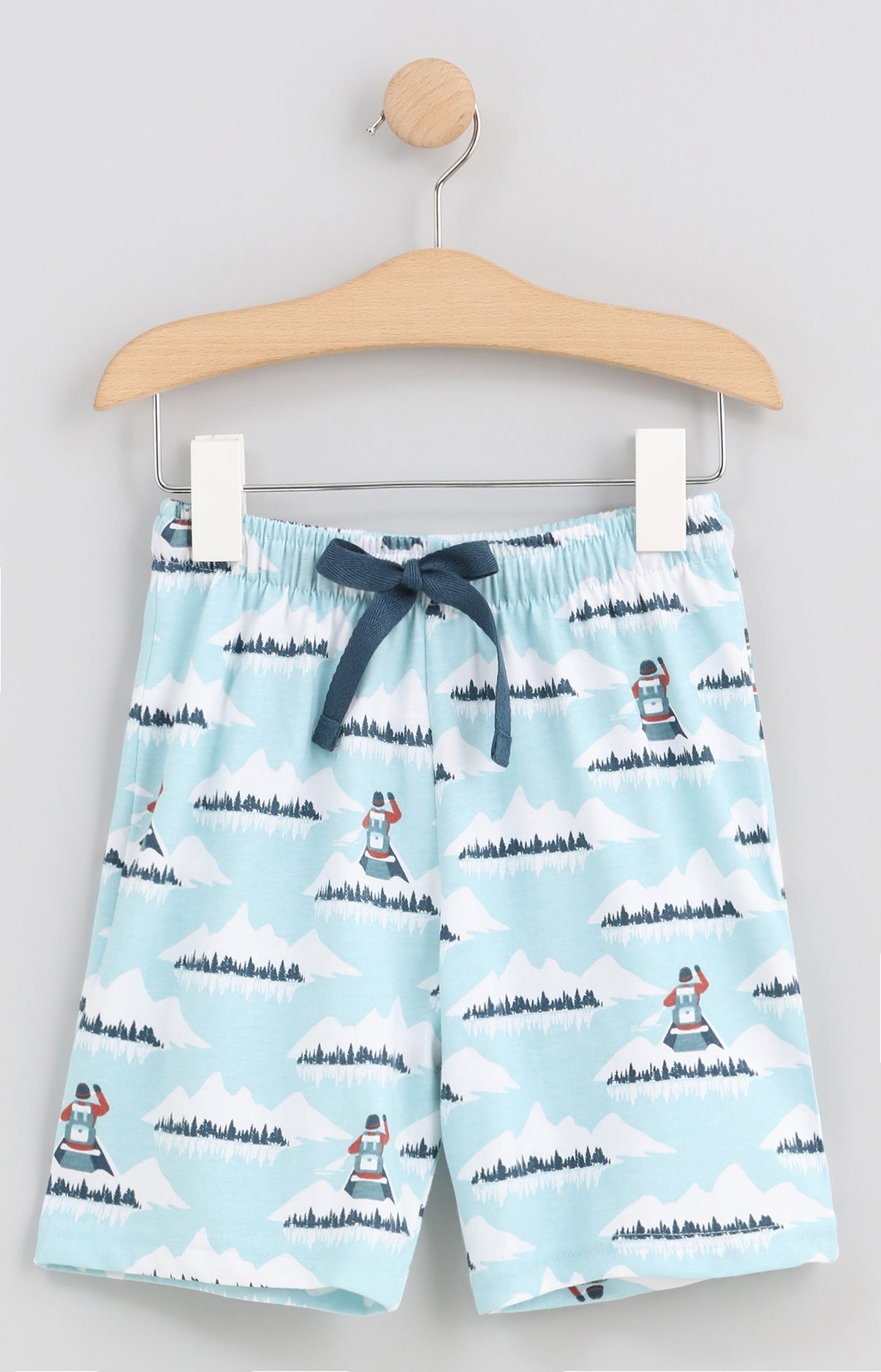 Pyjama short enfant mixte canoé bleu canard 2