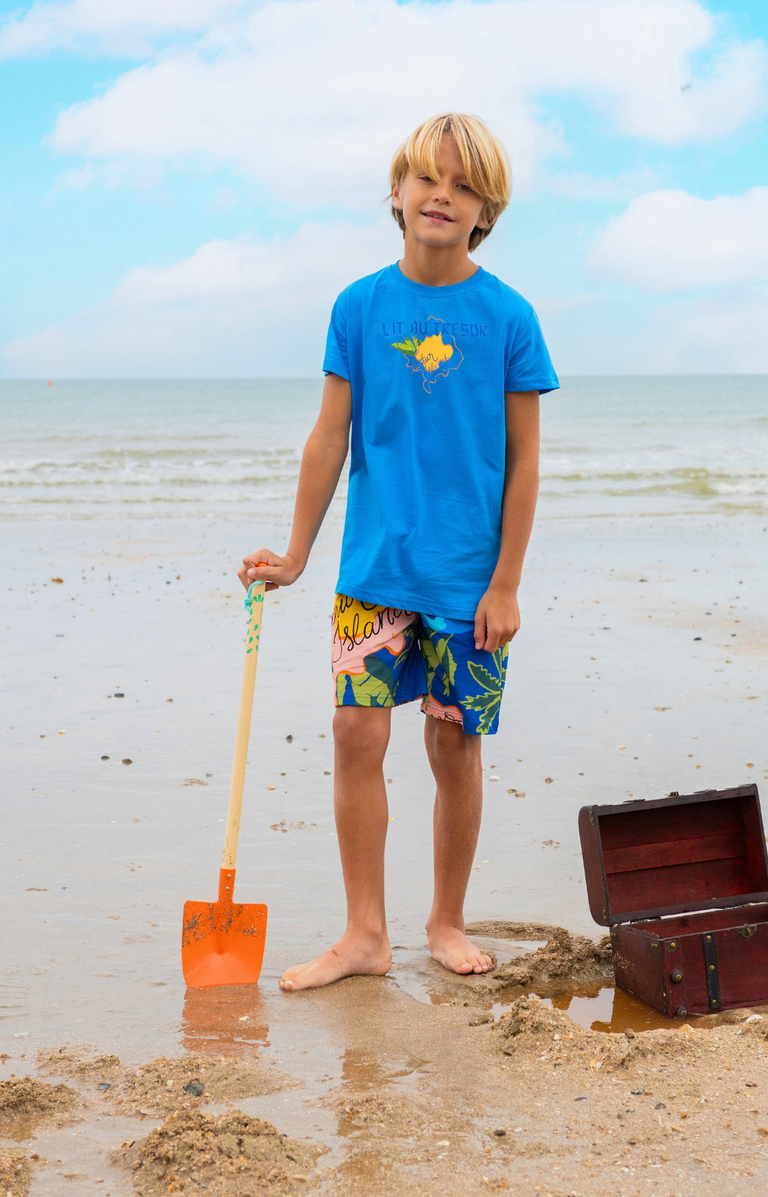 Pyjashort Enfant Arthur Island Bleu et Multicolore 1