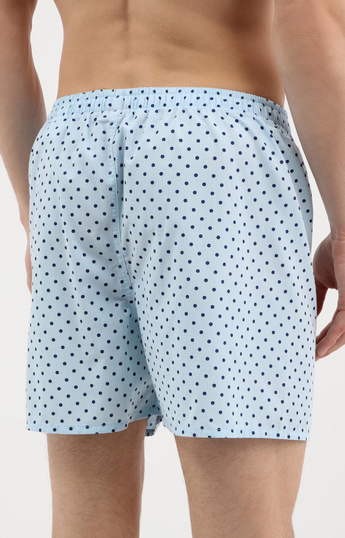 Caleçon homme bleu ciel à pois 3