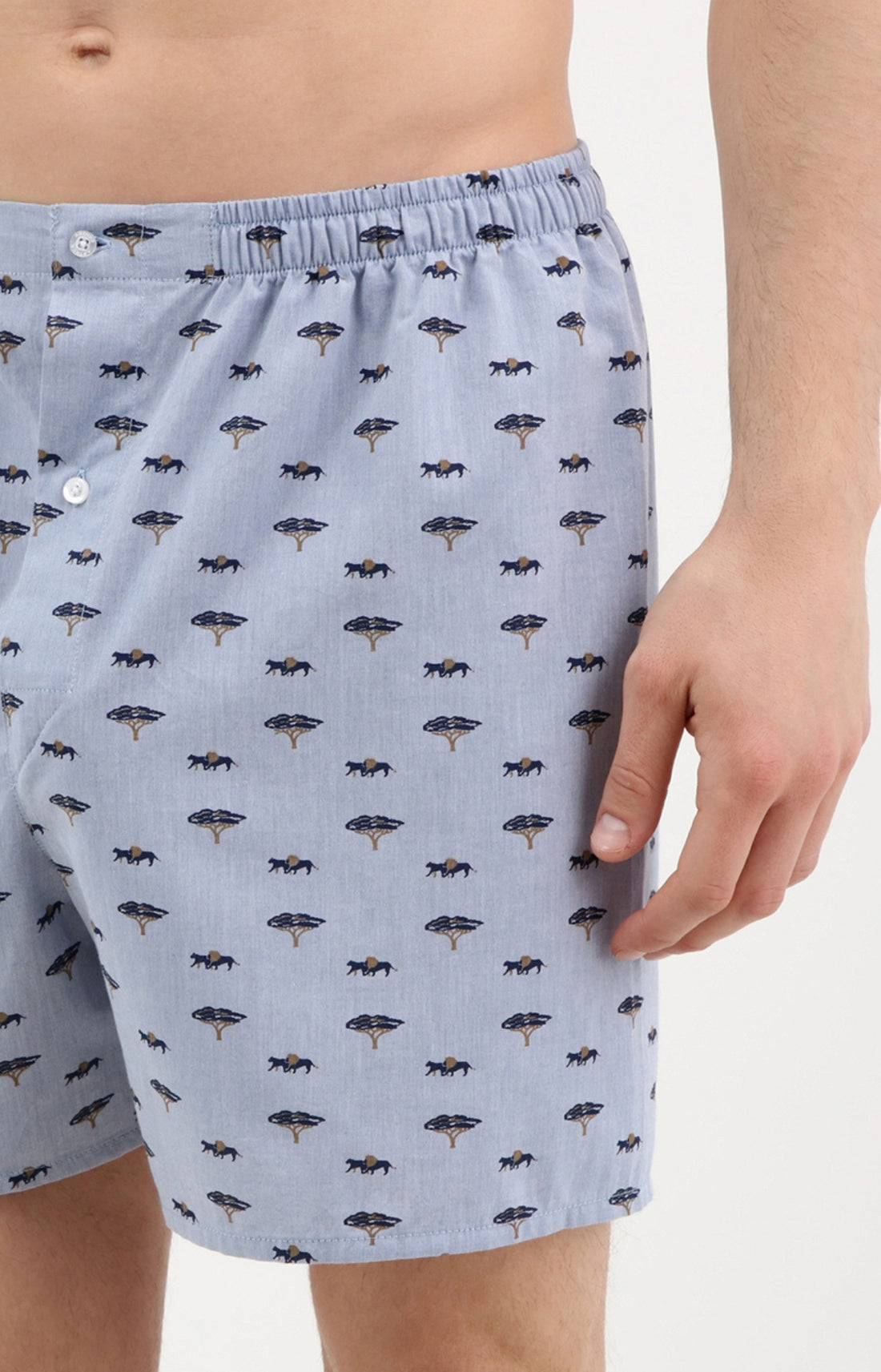 Caleçon homme safari bleu 1