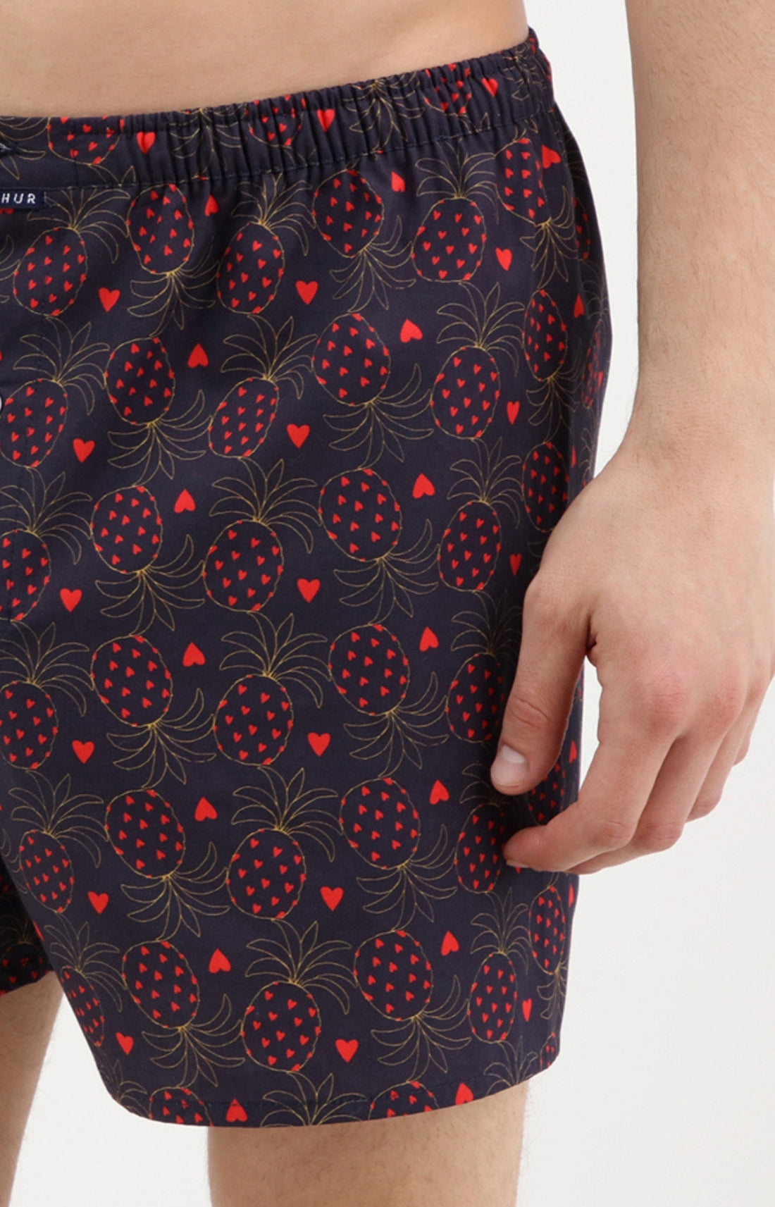 Caleçon homme marine ananas 2