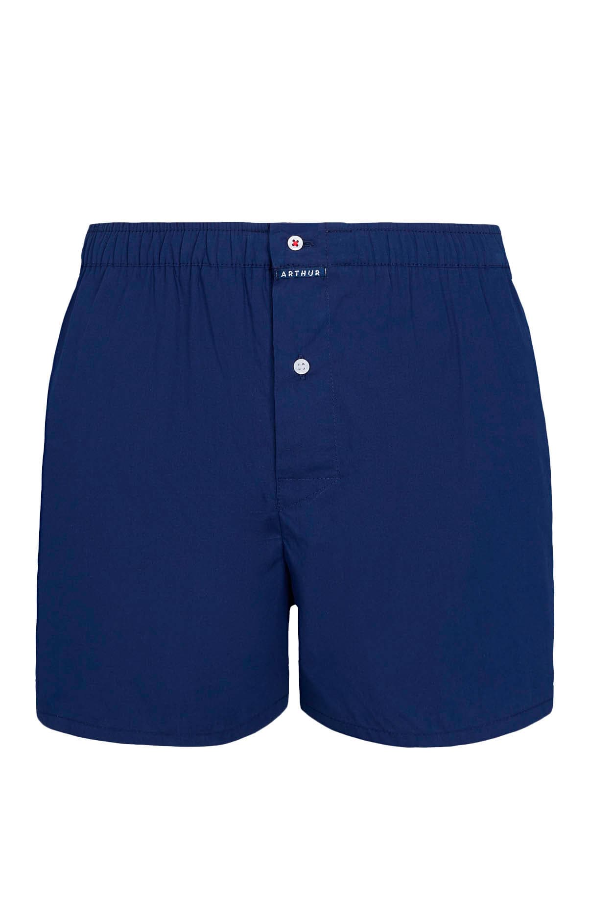 Caleçon homme uni bleu marine 3