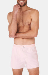 Caleçon homme rose clair uni 2