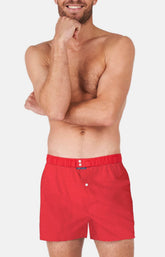 Caleçon homme rouge uni 2