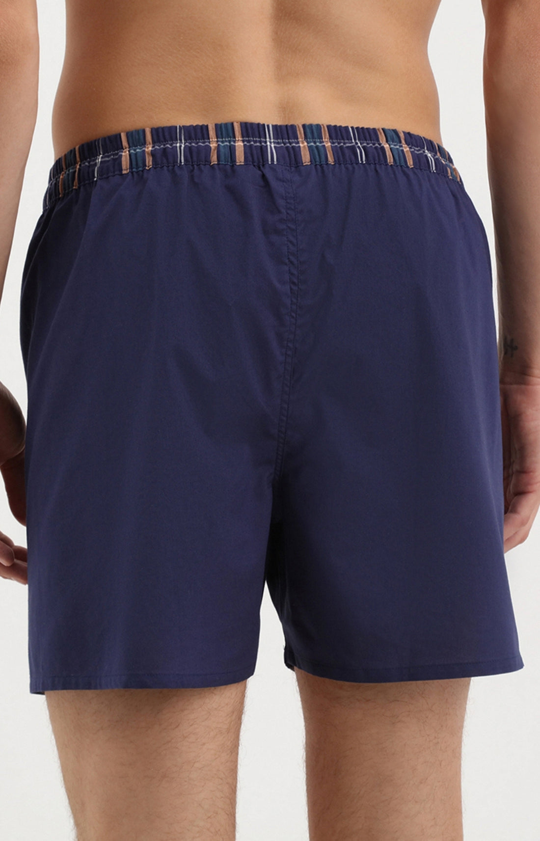 Caleçon homme uni bleu marine 3