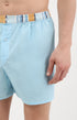 Caleçon homme uni bleu ciel ceinture à carreaux 1