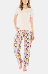 Tee-shirt Femme manches courtes Coton Rose 2