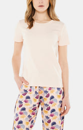 Tee-shirt Femme manches courtes Coton Rose 1
