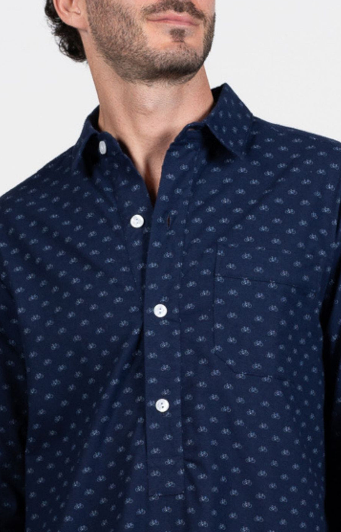 Chemise Grand-Père Vélo Marine 2