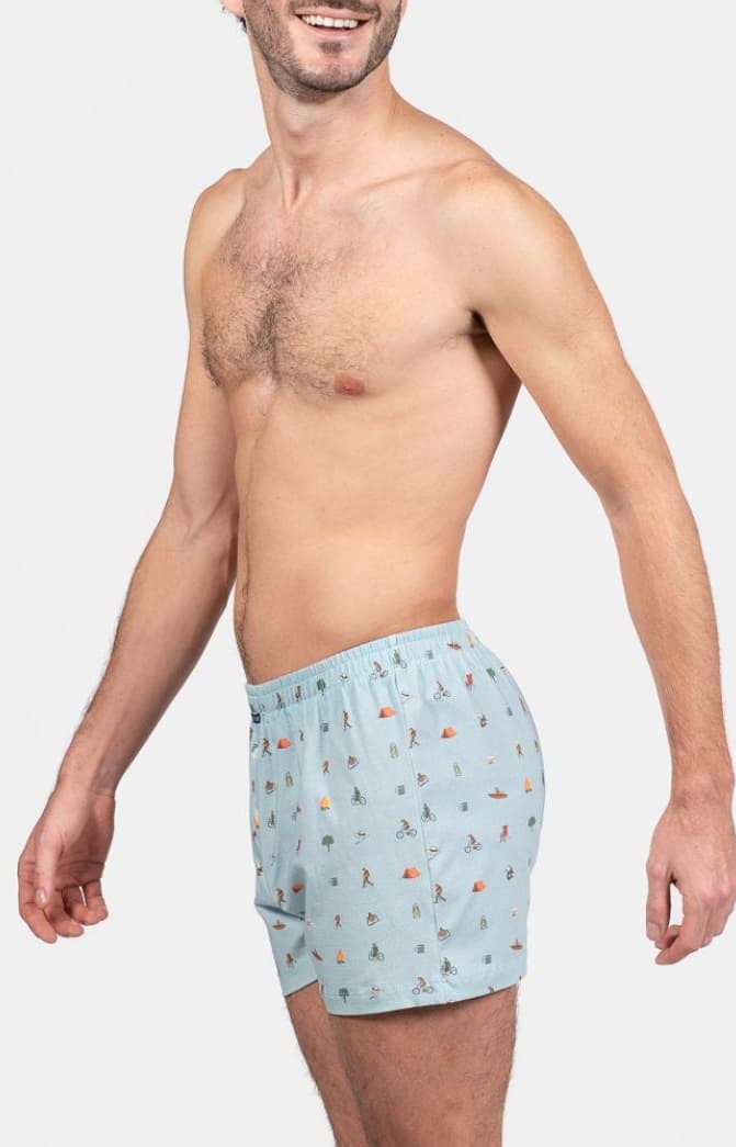 Caleçon de nuit Homme Camping Bleu 4