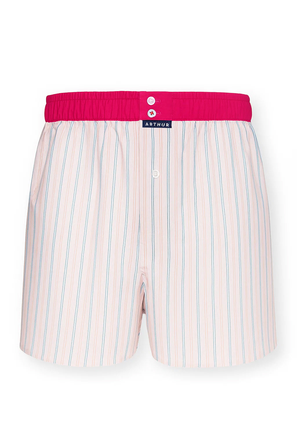 Caleçon avec suspensoir Le Club n°1156 Rayures bleu et rose 3