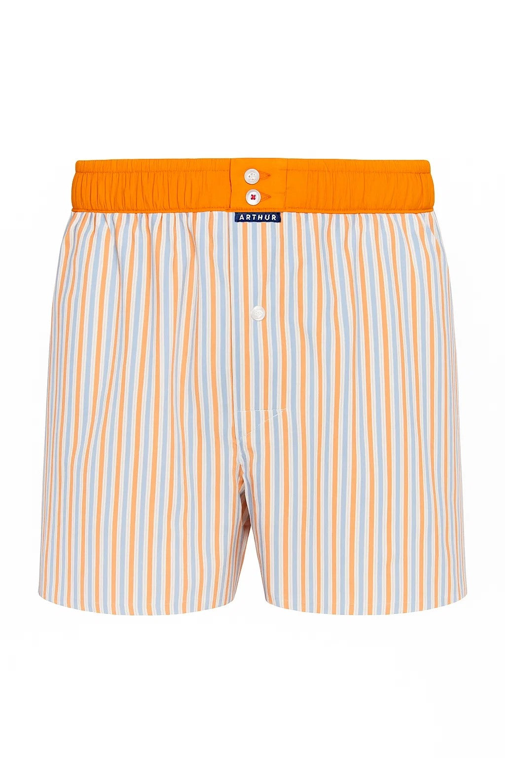 Caleçon avec suspensoir Le Club n°1168 Rayures bleu et orange 3