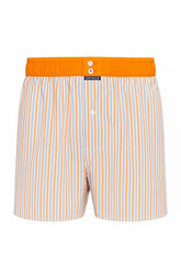 Caleçon avec suspensoir Le Club n°1168 Rayures bleu et orange 3