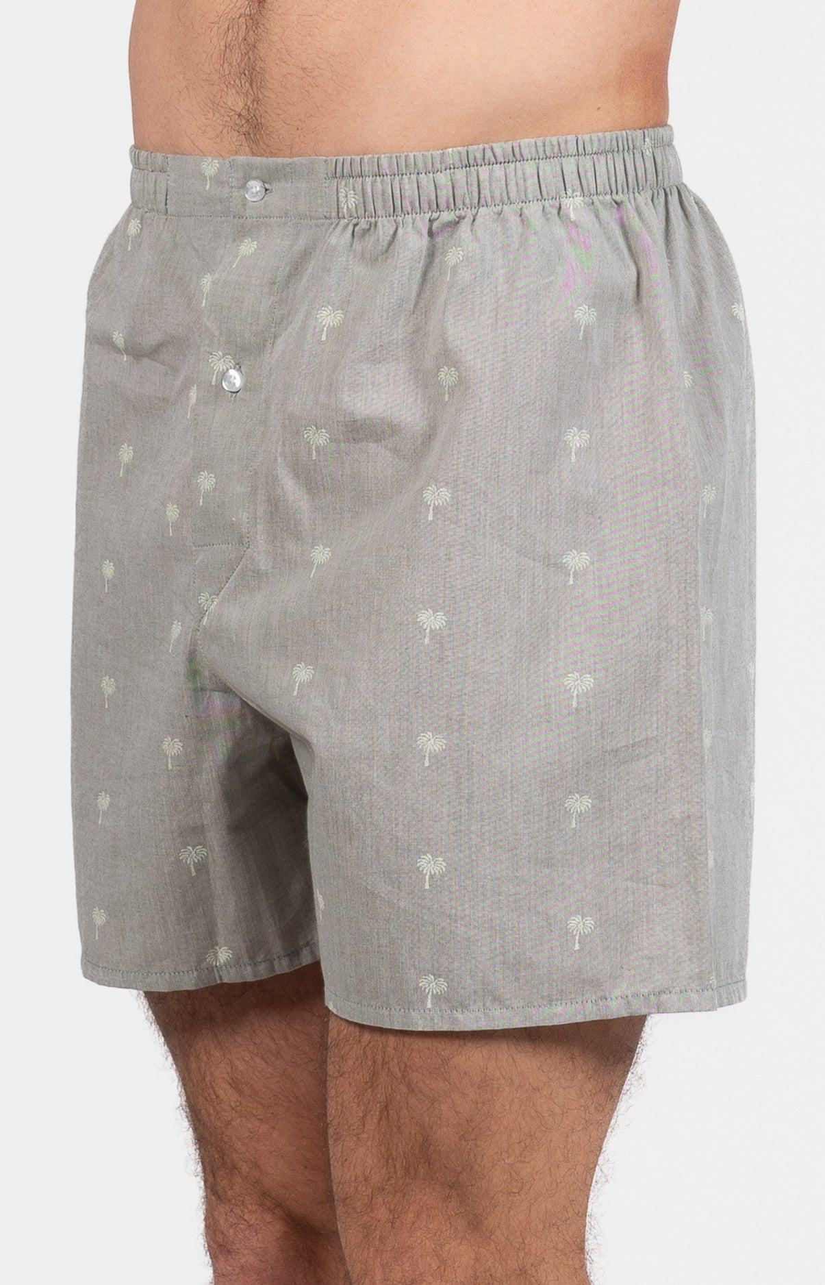 Pyjama court Pyjaméricain Homme Coco Blanc et Ivoire et Vert 4