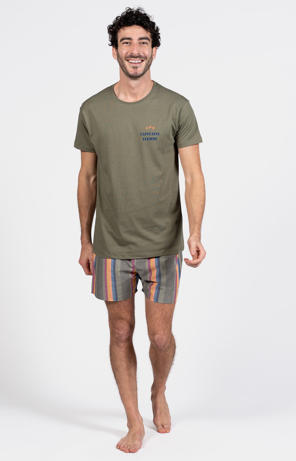 Pyjama court Pyjaméricain Homme Corlys Vert 1