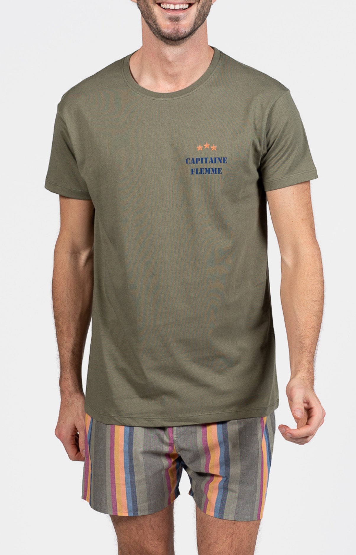 Pyjama court Pyjaméricain Homme Corlys Vert 1