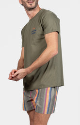 Pyjama court Pyjaméricain Homme Corlys Vert 4