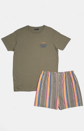 Pyjama court Pyjaméricain Homme Corlys Vert 3