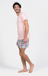 Pyjama court Pyjaméricain Homme Criston Rose et Multicolore 5